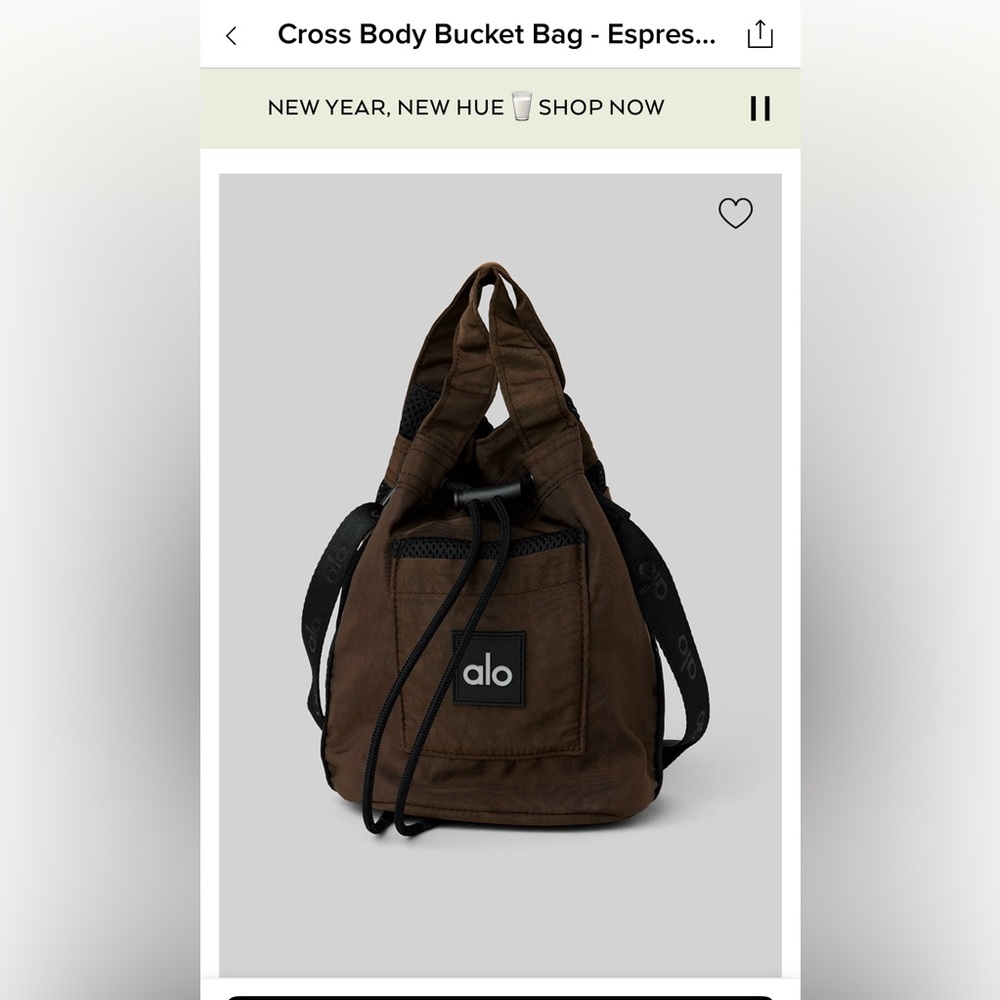 alo Cross Body Bucket Bag-Espresso